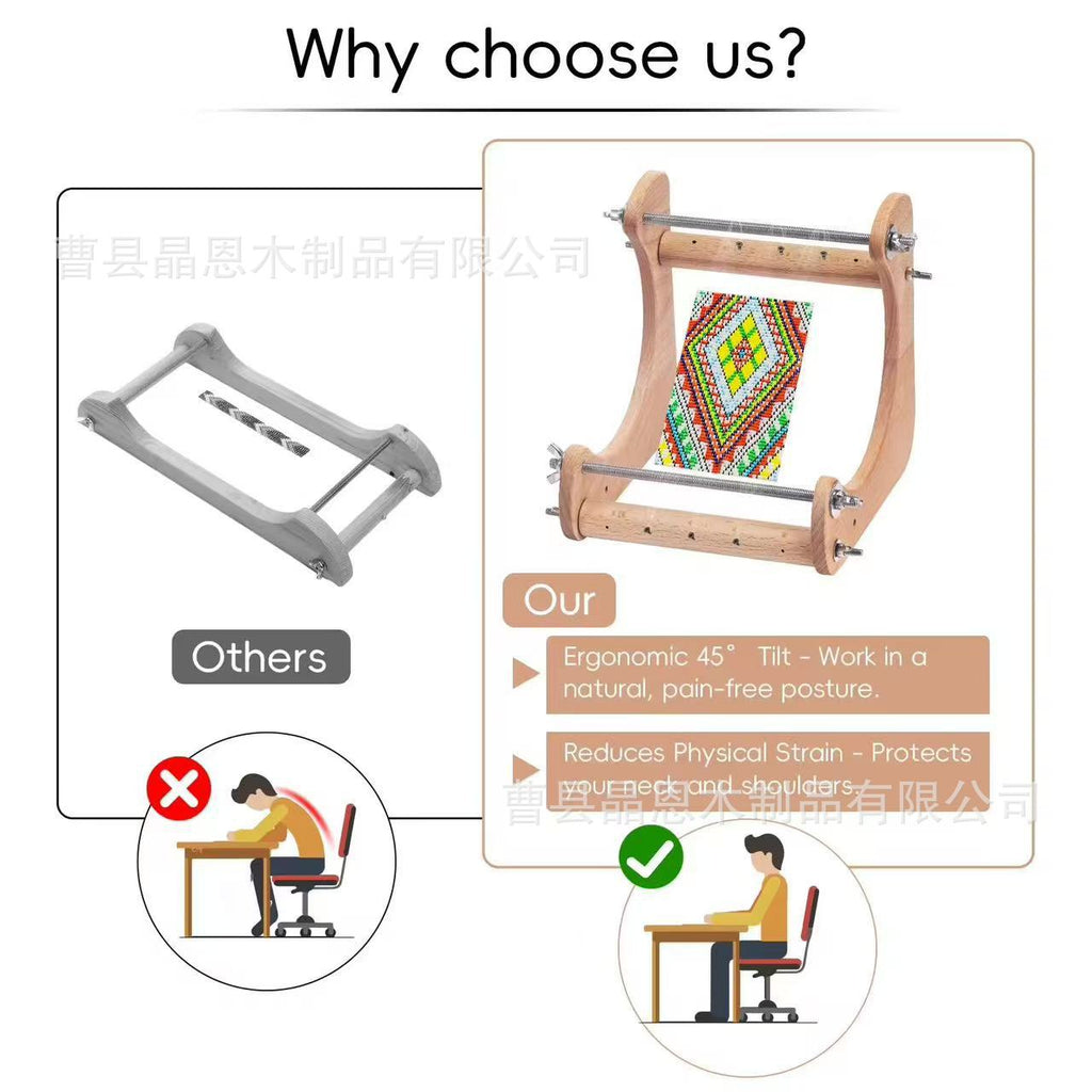 Wooden Bead Loom for DIY Bracelet Weaving, Creative Beading Frame & Jewelry Making Tool
