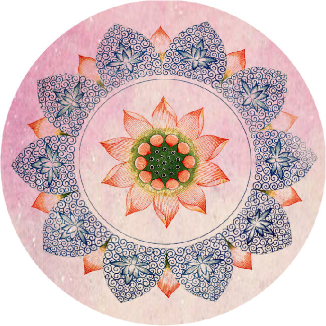 Large Meditation Mat Non Slip Round Yoga Mat Natural Rubber with Sueded Surface Exercise Mat Perfect for Meditating, Stretching, Yoga - 1400mm x 4.5mm Thick