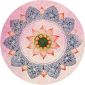 Large Meditation Mat Non Slip Round Yoga Mat Natural Rubber with Sueded Surface Exercise Mat Perfect for Meditating, Stretching, Yoga - 1400mm x 4.5mm Thick