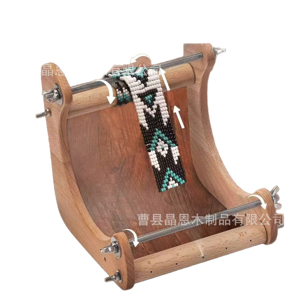 Wooden Bead Loom for DIY Bracelet Weaving, Creative Beading Frame & Jewelry Making Tool