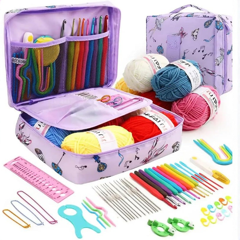 Ultimate 59-Piece Beginner Crochet Kit | Complete Yarn & Hook Starter Set