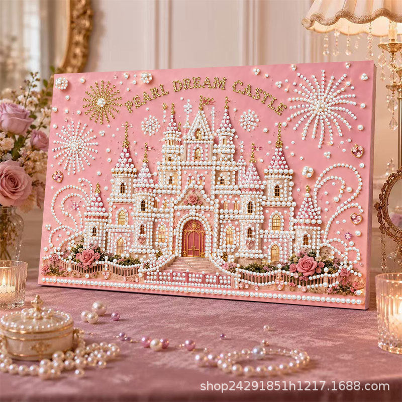 DIY 3D Pearl Painting Landscape Kit – Complete Crafting Set with Frame & Tools (8"x12" / 20x30cm)